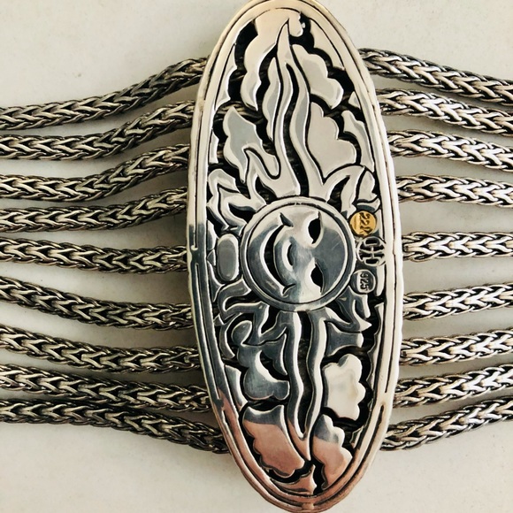 John Hardy PALU Oval Chain Bracelet 22k Gold/925 Silver - Picture 4 of 7